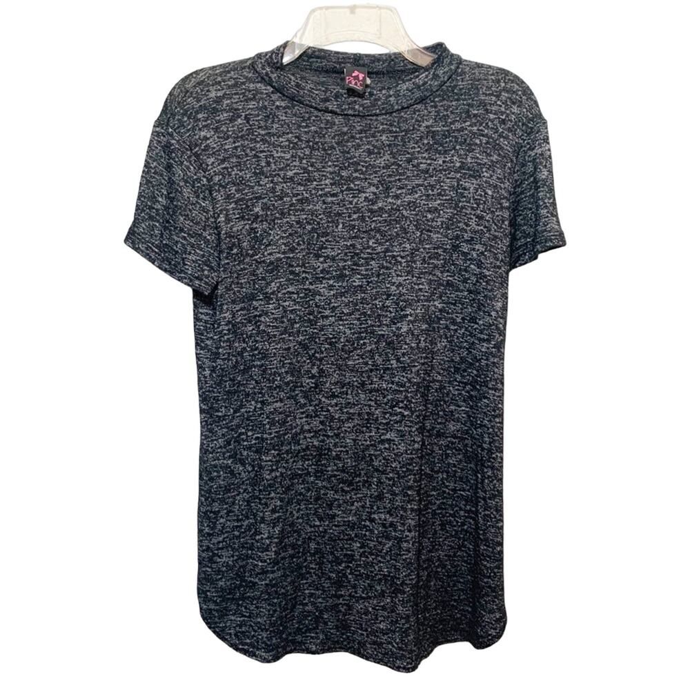 Pinc Maternity Dark Grey Marled Stretch Knit Top M